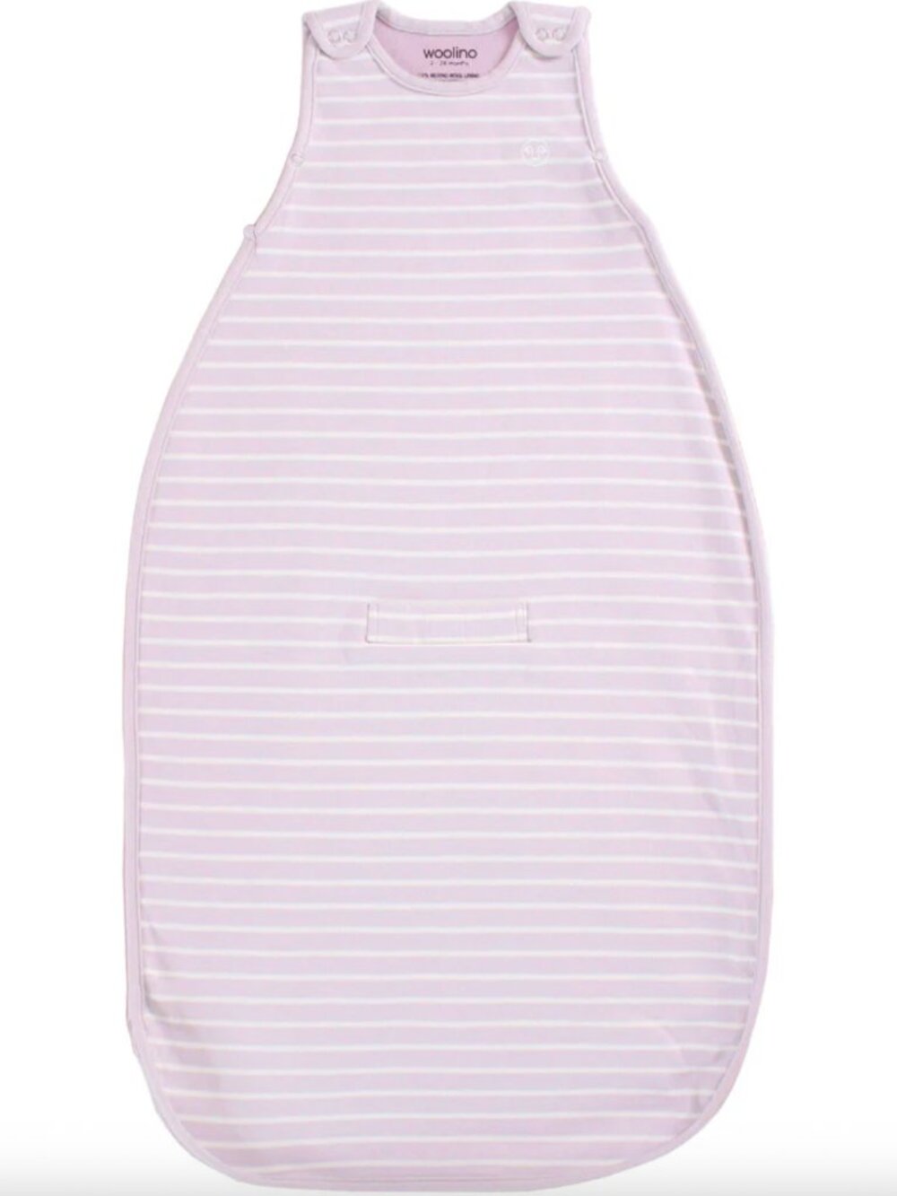 Woolino 4 Season Ultimate Baby Sleep Bag Merino Wool Organic Cotton Lilac Stripe